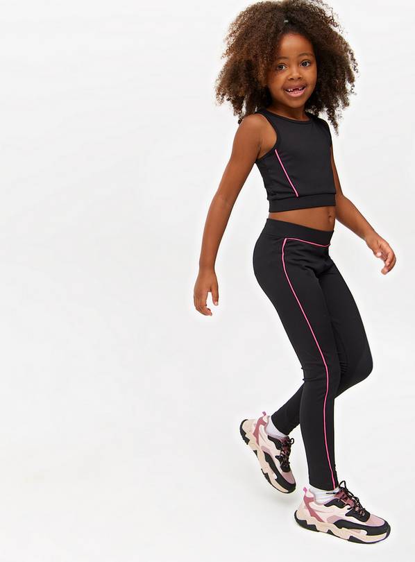 Cropped Top, Leggings & Sweatshirt Activewear 3-Piece Set 6 years